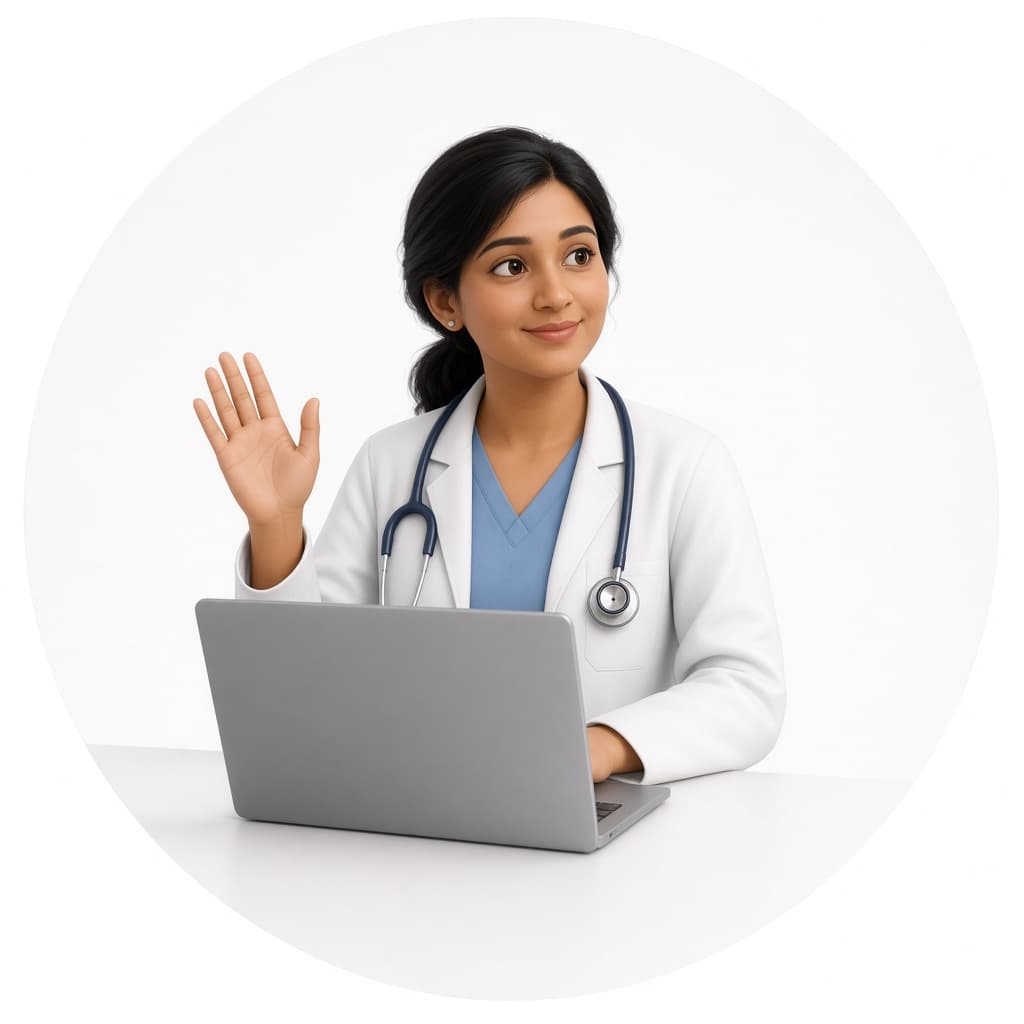 Doctor on a video consultation