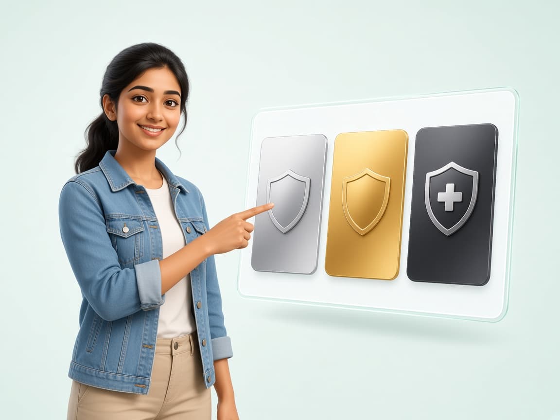 Woman choosing a healthcare membership plan on a tablet