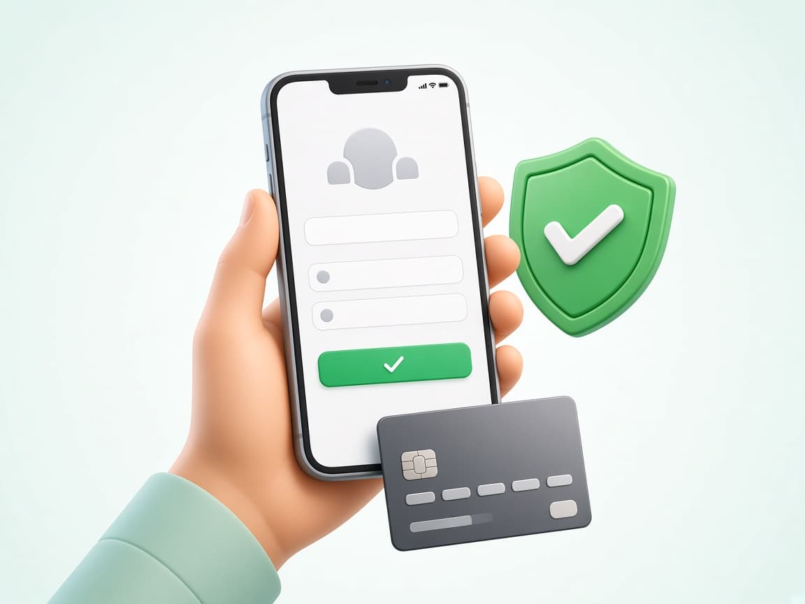 Secure UPI and card checkout on a smartphone
